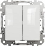 Schneider Electric Sedna Design, dvigubas mygtukas, baltas