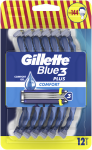 Gillette Blue3 Comfort Vienkartiniai Skustuvai Vyrams, 12 vnt.