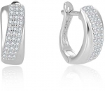 Beneto Timeless apskriti auskarai su cirkoniais AGUC2698