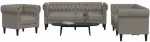 Sofa Sofos komplektas, 3 dalių, taupe spalvos, audinys