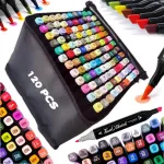 Spalvoti dvipusiai žymekliai Highlighters, 120 vnt Iso Trade