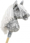 Hobby Horse lazdelinis arkliukas su balta karčiene Super Hobby Horse Premium