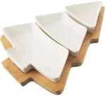 Baltos porcelianinės užkandžių dubenys WHITELINE 28 cm 4 vnt.