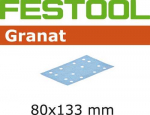 Festool &Scaron;lif. popierius vibro &scaron;lifuokliui; Granat; 80x133 mm; P320; 100vnt.