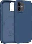 Dėklas Telforceone Etteri Silicone Mag Apple iPhone 12 / 12 Pro 6,1' mėlynos spalvos