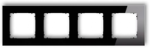Karlik Elektrotechnik 12-12-IRSK-4 ICON Universalus keturkampis rėmas - stiklo efektas (rėmas: juodas dugnas: juodas) 12-12-IRSK-4