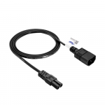 IEC C7/IEC C14 maitinimo laido prailgintuvas - 1.5 m juodas - Akyga AK-PC-15A