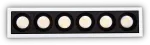 10W LED įleidžiamas &scaron;viestuvas LIKA, baltas korpusas/juodas reflektorius, 4000K, 341675