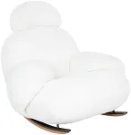 Fotelis PLUSH FUR, baltas