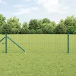 Euro tvora su smeigėmis 10 x 0,8 m PVC dengtas plienas Žalia