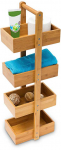 Relaxdays Vonios lentyna, 75x25x18 cm, ruda