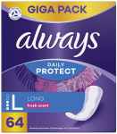 Always Panty liners Daily Protect Long Fresh Scent 64 pcs Įklotai ir higieniniai paketai Moterims