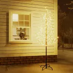 LED medis su vy&scaron;nių žiedais, 220cm, 220 &scaron;iltų baltų LED