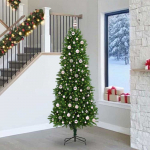 Kalėdų eglutė su 300 LED s stovu Žalia 240 cm PE