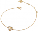 Guess Gold plated sterling sidabrinis bracelet Heart Jardin JSBB04454JWYG