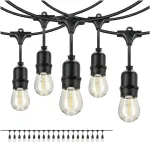 Girlianda BAJA, juodos sp., su 20x1W 2700K E27 LED lemputėmis, 10m, IP44