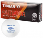 Galda tenisa bumbinas TIBHAR Outdoor TT-balls 10-p WH