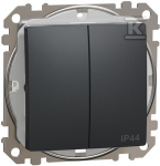 Schneider Electric Jungiklis SCHNEIDER Sedna Desing, 2 klavi&scaron;ų, IP44, antracitas; SDD214105
