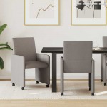 Valgomojo Kėdės su Ratukais 2 pcs Tortora 57 x 66 x 94 cm