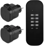 Emos Nuotolinio valdymo lizdai P0068, 1x2P+PE, IP44, 3000W, iki 30m, iki 4 lizdų, vaikų apsauga