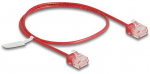 Delock RJ45 Netzwerkkabel Cat.6 UTP Ultra Slim 0,5 m raudona mit kurzen Steckern