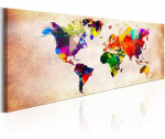 Paveikslas - World Map: Colourful Ramble