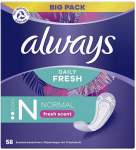 Always Daily Fresh Normal Fresh Scent Įklotas 58ml kelnaitės ir įklotai po gimdymo Moterims