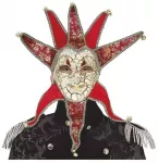 Fiesta Raudona Venecijos kaukė (suaugusiesiems)