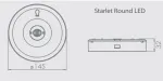 2,5W avarinis &scaron;viestuvas STARLET ROUND SO 250 NM 3H MT, juodas