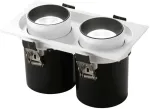 15W LED įleidžiamas &scaron;viestuvas OUTSIDER, baltos/juodos sp., CCT