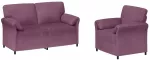 Sofa Sofos komplektas 2 vnt. Violetinė Aksomas