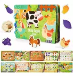 Luxma Montessori knyga Velcro farm DIY Edukacinis ir kūrybinis vaikams