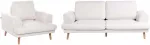 Sofa Beliani 4 vietų svetainės baldų komplektas KILDAL &scaron;viesiai smėlio spalvos
