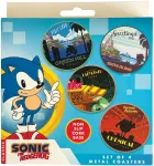 Sonic - Sonic The Hedgehog Printed Metal Location Coasters Set - 89mm