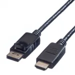 VALUE DisplayPort kabelis, DP - HDTV, M/M 3 m, 3 m, DisplayPort, ki&scaron;tukas, ki&scaron;tukas, tiesus, tiesus