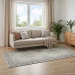 Kilimas ORIZ Kreminė 80 x 200 cm 100% poliesteris