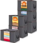Lifewit drabužių laikymo krep&scaron;iai 60 l, 6 vnt., 55 &times; 35 &times; 31,5 cm, 22117