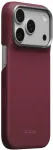 Dėklas PITAKA Edge Case Argyle MagSafe skirtas iPhone 18 Pro / 17 Pro bordo spalvos