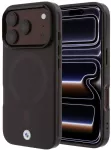 Dėklas BMW Sign Frosted IML & MetalL Logo MagSafe do iPhone 18 Pro Max / 17 Pro Max bordo spalvos