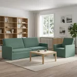 Sofa Sofos komplektas 2 vnt. Jūrinė žalia Aksomas