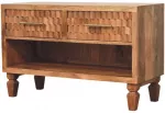 Artisan Furniture Arno Shoe Storage mango medienos batų spintelė, tikmedžio atspalvio