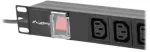 LANBERG maitinimo paskirstymo blokas PDU 19 1U 16A 8x IEC C13 lizdai 2m juodas C20