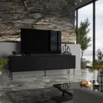 TV staliukas ABI TV spintelė matinė juoda/matinė juoda