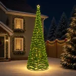 LED blizganti kalėdinė eglutė su pagrindu EKENAS 400 cm 588 LED