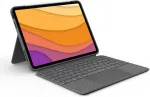 Klaviatūra Logitech Combo Touch Ipad Air (4-os ir 5-os kartos - 2020, 2022) klaviatūros dėklas, Uk/us Qwerty i&scaron;dėstymas - pilka