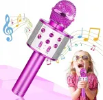 Bluetooth karaoke mikrofonas rožinis + garsiakalbis - puikiai tinka vakarėliams ir pramogoms