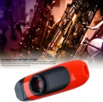 Asixxsix kazoo 11cm profesionalus elektrinis kazoo mažas ne&scaron;iojamas kazoo rinkinys, lengvai naudojamas profesionalus kazoo su garso nuėmimu, 5 kazoo membranos gitarai, ukulele (oranžinis)