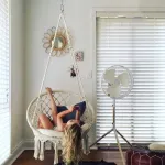 Sūpynės Boho stiliaus pakabinamas krėslas sodui