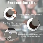 Espresso sietelis, 51 mm puck ekranas portafiltrui, puck sietelis i&scaron; nerūdijančio plieno, kavos filtro plok&scaron;telė 1.7 mm storio 150 &mu;m espresso puck sietelis daugkartinio naudojimo puck filtras espresso puck ekranas, 2 vnt.