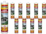 Soudal 10 x Patvarus universalus silikoninis hermetikas baltas 280ml